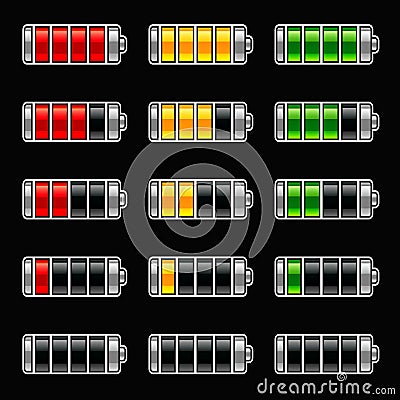 Energy bar battery level Vector Illustration