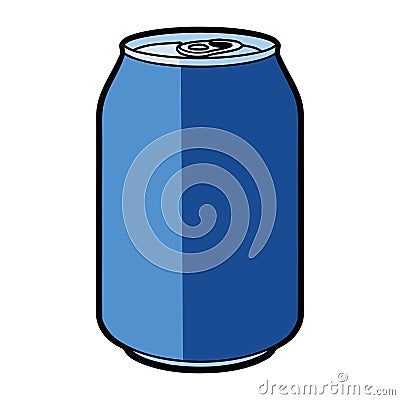 energy drink blue can Vector Illustration