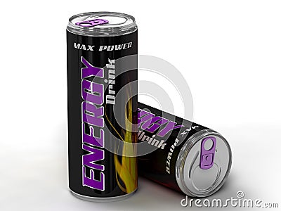 Energy drink can Stock Photo