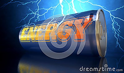 Energy Drink Can Stock Photo