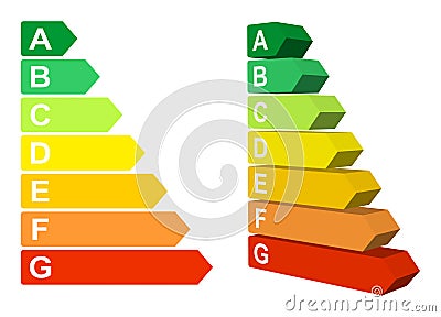 Energy efficiency rating Vector Illustration