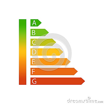Energy efficiency rating icon. Vector illustration. EPS Vector Illustration