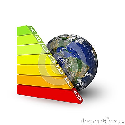 Energy efficiency scale Stock Photo