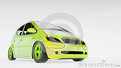 Energy efficient automobiles. Cartoon Illustration