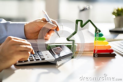 Energy Efficient House Audit Stock Photo