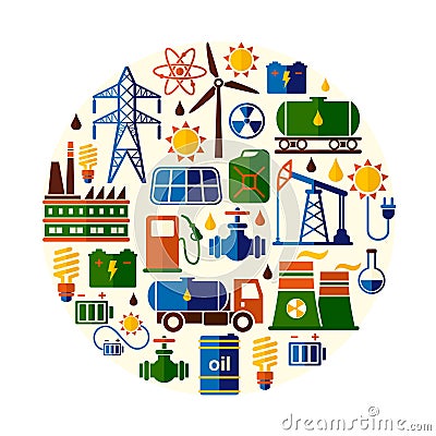 Energy, electricity, power vector background Vector Illustration