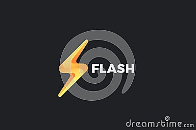 Energy Flash Lightning Bolt Logo Design Vector template. Power Battery Technology Logotype icon tech Vector Illustration