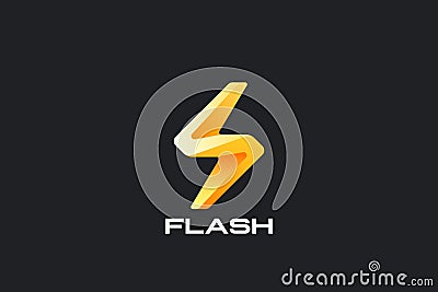 Energy Flash Lightning Bolt Logo Innovative Design Vector template. Power Battery Technology Logotype icon tech Vector Illustration