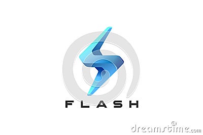 Energy Flash Lightning Bolt Logo Innovative Design Vector template. Power Battery Technology Logotype icon tech Vector Illustration