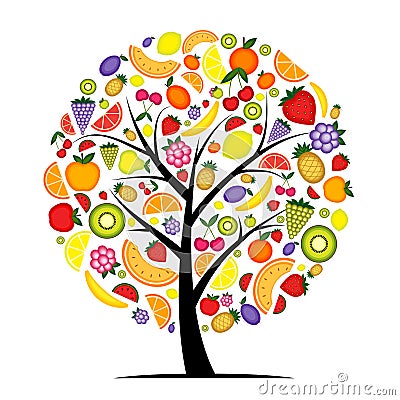 Energy fruit tree for your design Vector Illustration