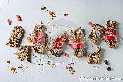 Energy granola bars Stock Photo