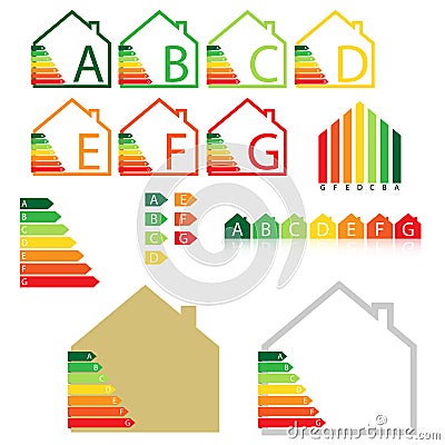 Energy house rating Vector Illustration