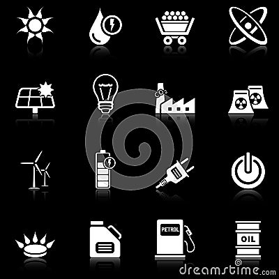 Energy icons - black series Vector Illustration