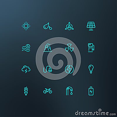 Energy Icons Vector Illustration