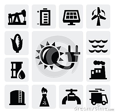 Energy industry icon Vector Illustration