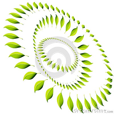 Energy Leaf Circle Vector Illustration