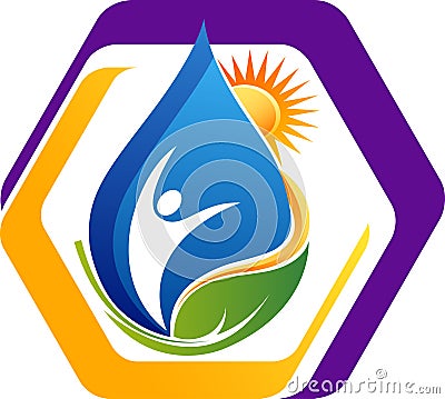 Energy natural water logo Vector Illustration