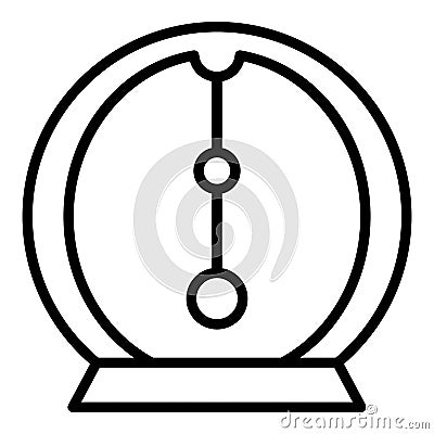 Energy pendulum icon outline vector. Physics impact Vector Illustration