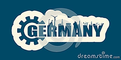 Energy and Power icons. Germany word Vector Illustration