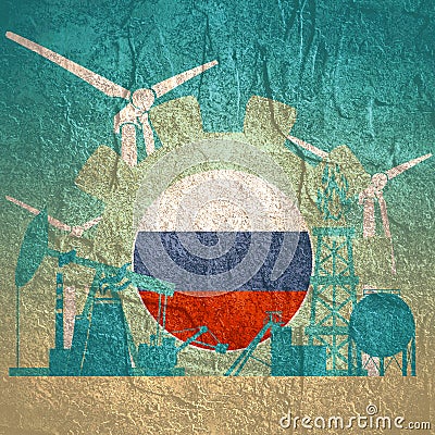 Energy and power icons. Stone material grunge texture Stock Photo
