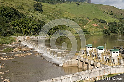 Energy production: hydroelectric power plant Stock Photo