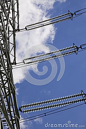 Energy pylon Stock Photo