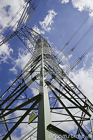 Energy pylon Stock Photo