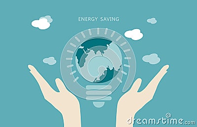 Energy saveing concept Stock Photo