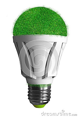 Energy-saving lamp. Clever technologies. Enviroment protection Stock Photo