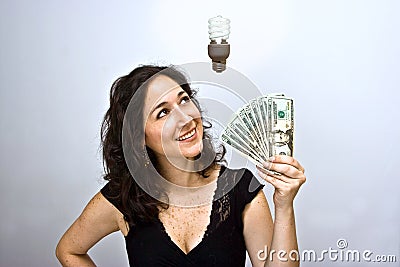 Energy saving money Stock Photo