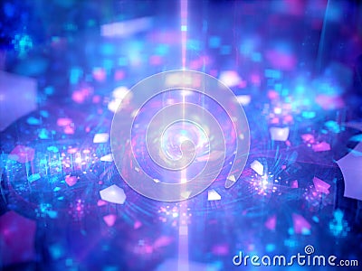 Energy source with magical particles Stock Photo