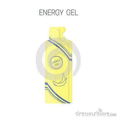 Energy sport gel packet icon Cartoon Illustration