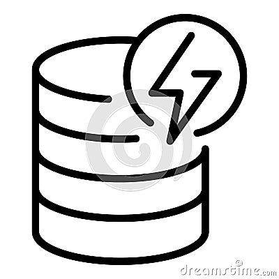 Energy storage icon outline vector. Battery system Vector Illustration