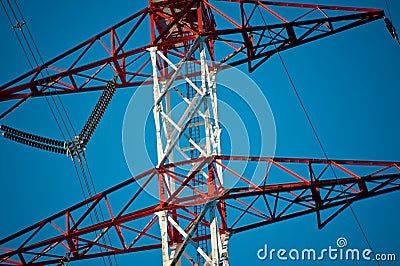 Energy transmission towers Stock Photo