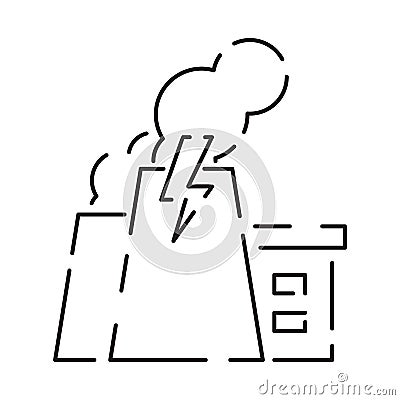 Energy types or sources and renewable energy or alternative line icon. Vector coal Trolley and Hydroelectric Power. Sustainable Vector Illustration