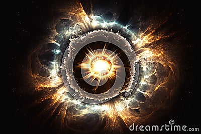 energy of the universe in the form of bursts and flashes, bringing light and life to all things Stock Photo