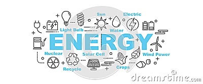 Energy vector banner Vector Illustration