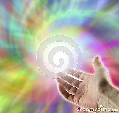 Energy vortex healer Stock Photo