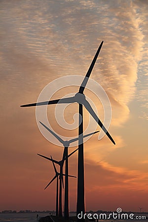 Energy windmills wind turbines Stock Photo