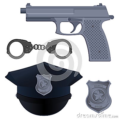 Enforcement agencies conceptual vector illustration of judge in robes Vector Illustration