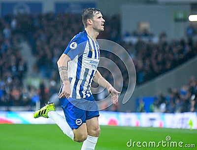 Pascal Gross of Brighton and Hove Albion celebrates goal Editorial Stock Photo