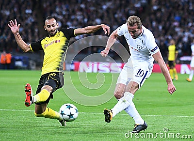 Omer Toprak and Harry Kane Editorial Stock Photo