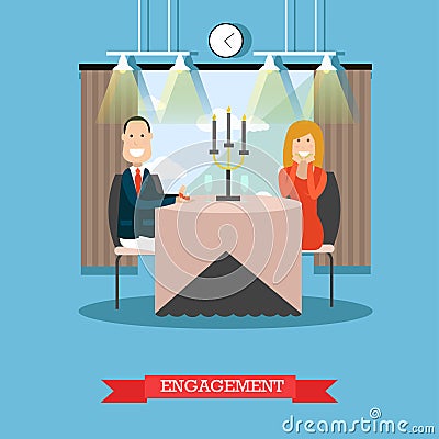 Engagement concept vector illustration in flat style Vector Illustration