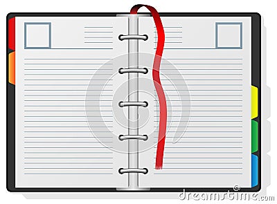 Engagement diary Vector Illustration