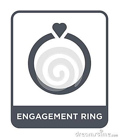 engagement ring icon in trendy design style. engagement ring icon isolated on white background. engagement ring vector icon simple Vector Illustration