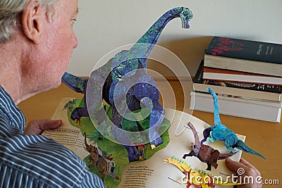 Engaging dinosaur education for children and adults Editorial Stock Photo