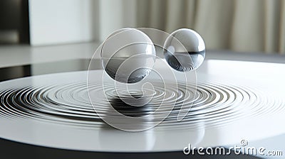 Engaging visualization of gravity effects on objects a dynamic and modern educational artwork Stock Photo
