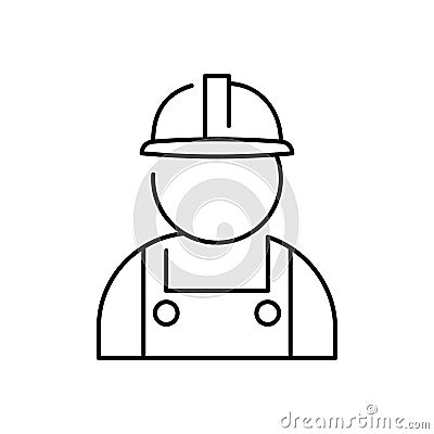 Engeneer or worker icon isolated. Industrial man symbol. Builder icon. EPS 10 and construction worker Vector Illustration