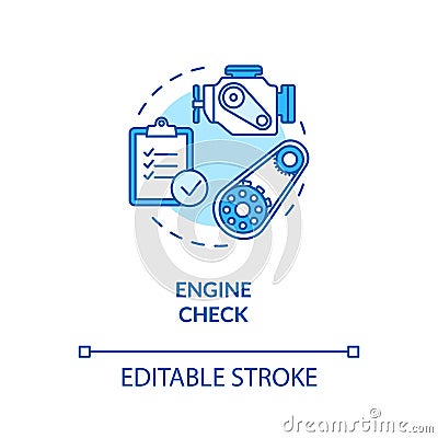 Engine check concept icon Vector Illustration