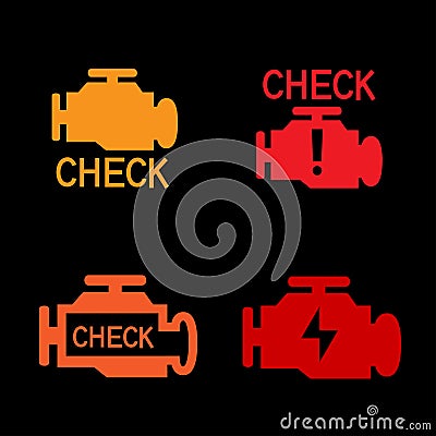 Engine check sign Vector Illustration